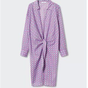 NWT Mango Geometric Print Shirt